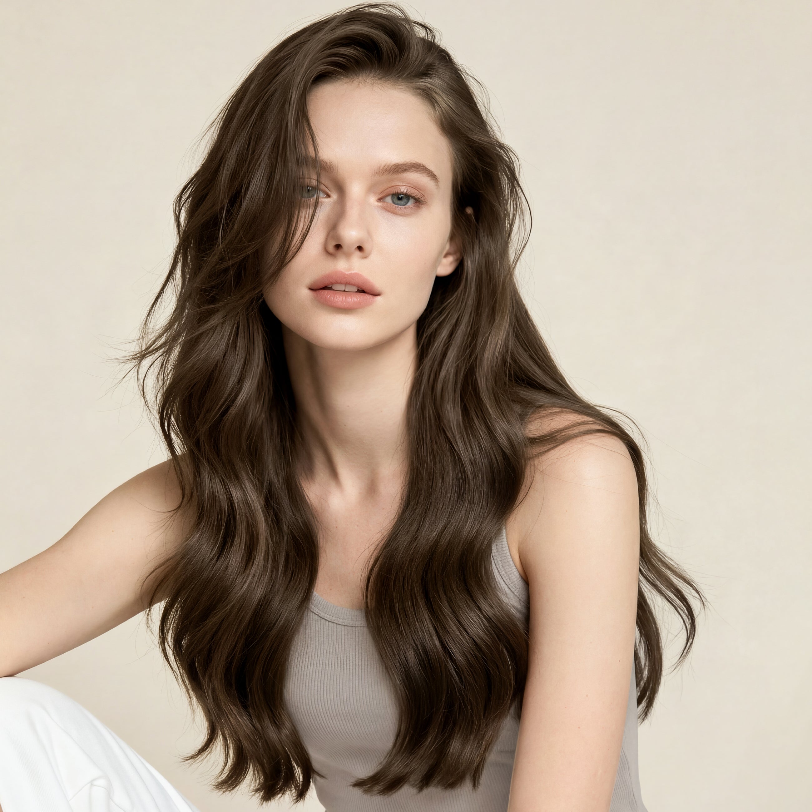 Ukryta clip in - Dark Ash Brown 2C