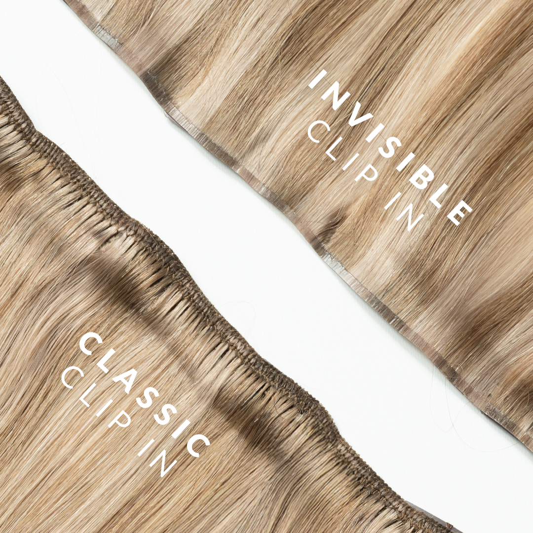 Invisible clip in - Dark Ash Blonde 14B