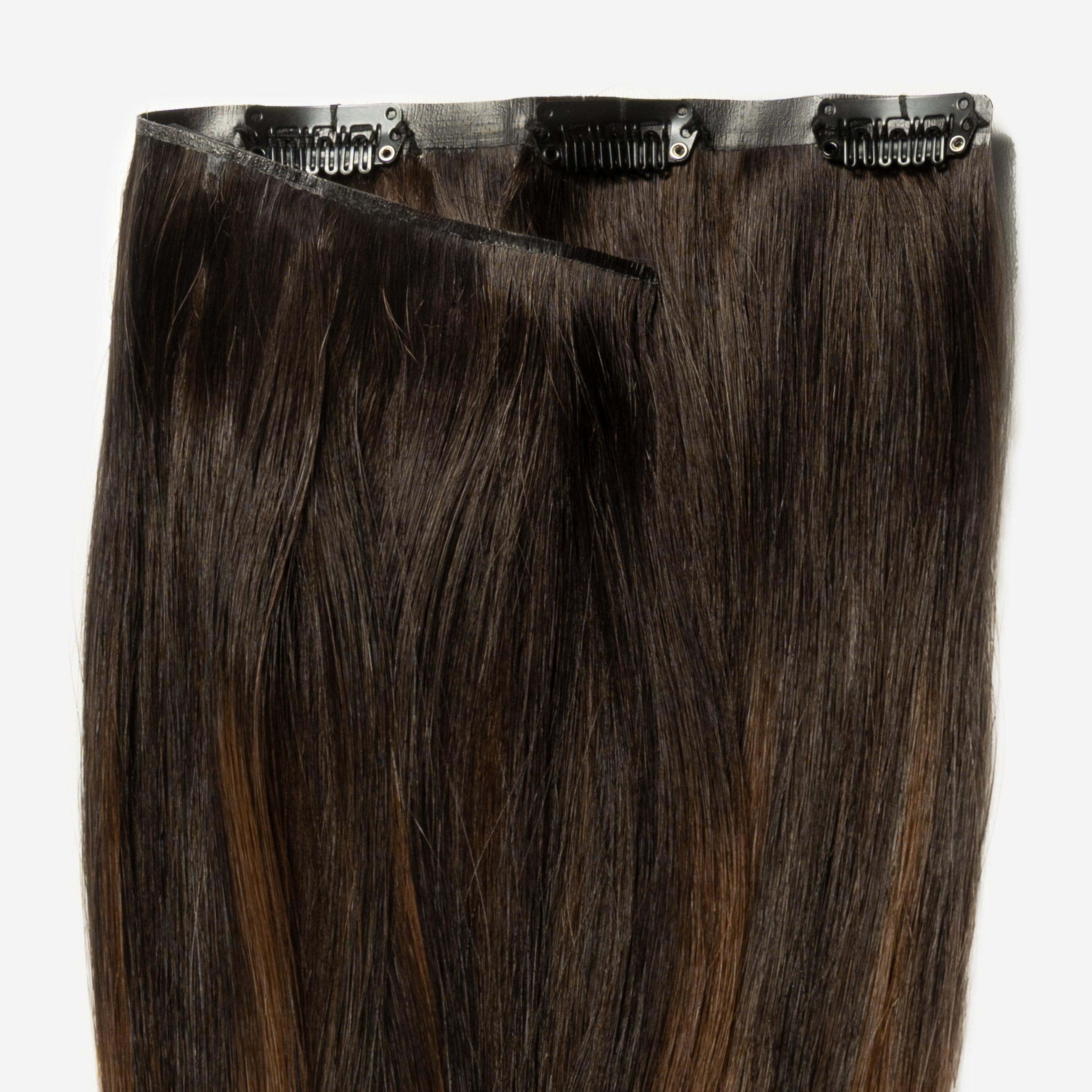 Ukryta clip in - Dark Chocolate Brown Balayage 1A+4