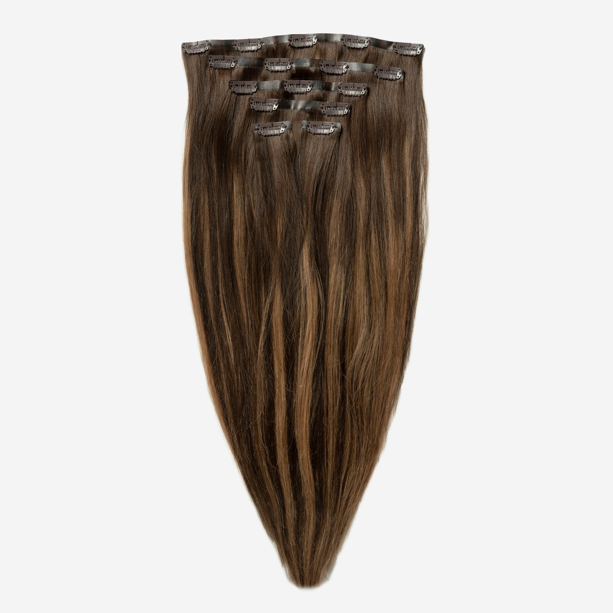 Ukryta clip in - Warm Brown Balayage 2+7