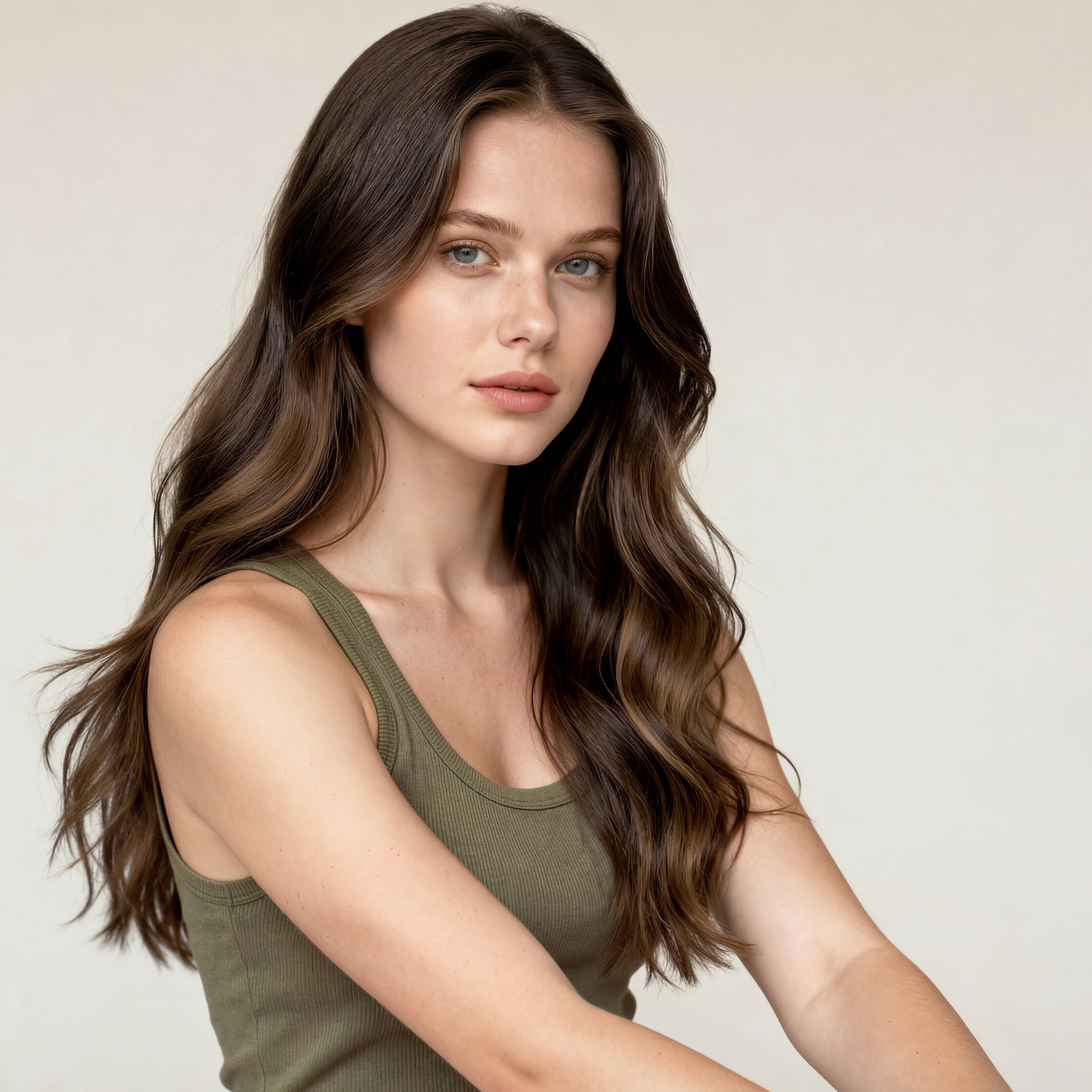 Ukryta clip in - Dark Chocolate Brown Balayage 1A+4