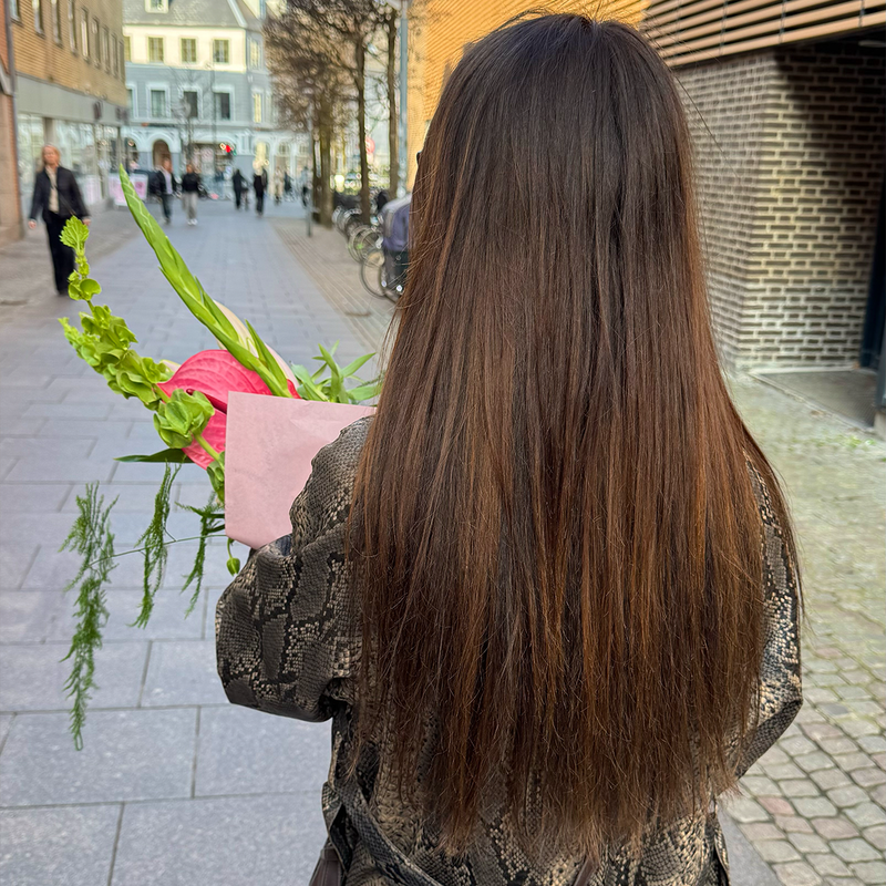 Zobacz looki z Dark Chocolate Brown Balayage 1A+4 – billede 1